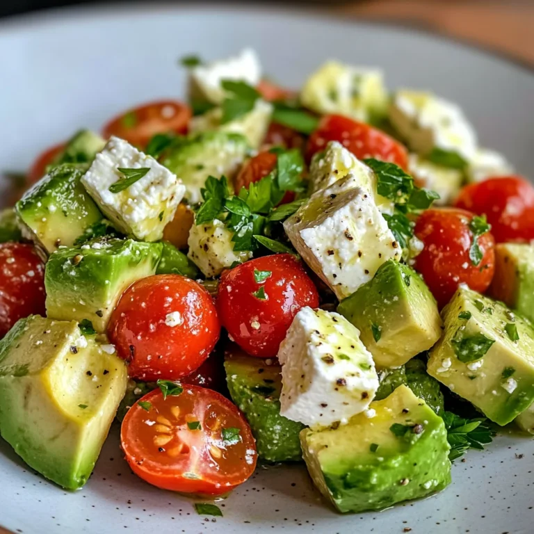 Avocado-Salat mit Feta & Tomaten