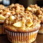 Bäckerei-Stil Apfel-Zimt Muffins mit knusprigen Streuseln