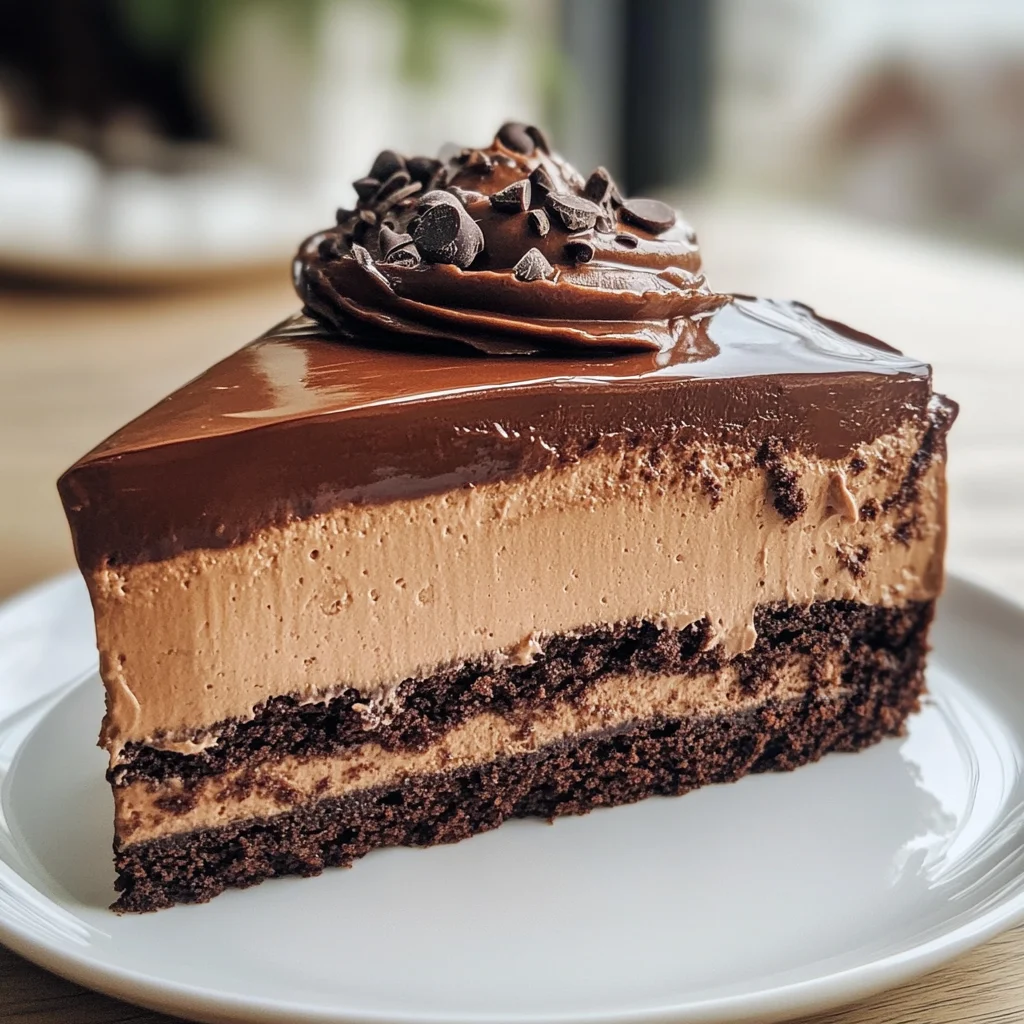 Brownie-Doppel-Schokoladen-Mousse-Torte: