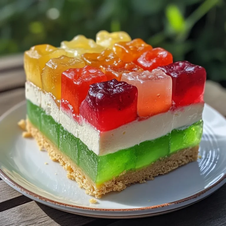 Bunter Wackelpudding-Kuchen – Farbenfroher Genuss aus dem Kühlschrank