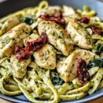 Cremige Hähnchen-Pesto-Pasta mit Spinat einfach gemacht