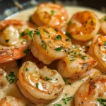 Cremige Knoblauchgarnelen