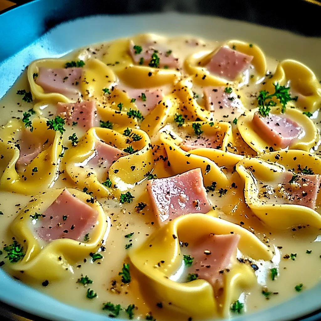 Cremige Tortellini mit Schinken-Käse – ein schnelles Familienessen