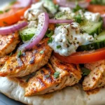 Cremiges Feta-Tzatziki: Mediterranes Hähnchen Gyros Rezept