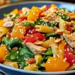 Einfache Asiatische Hähnchen-Pasta-Salat für jeden Tag