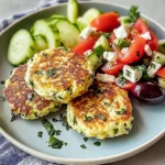 Feta-Küchlein mit griechischem Salat genießen