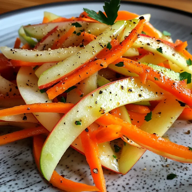 Frischer Kohlrabi Karotten Apfel Salat