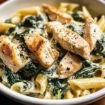 Frischkase spinat hahnchen pasta