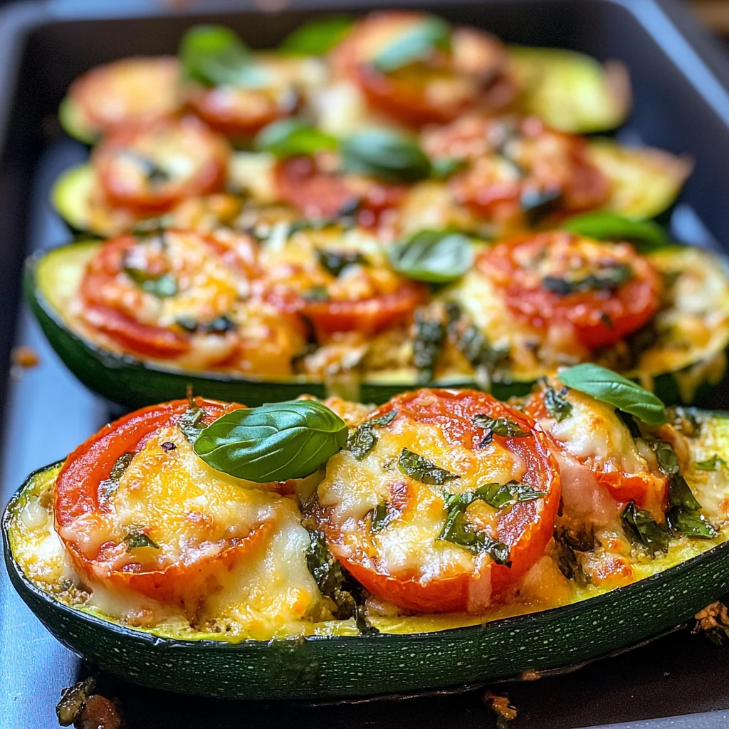 Gefüllte Zucchini – Mit Tomaten & Mozzarella einfach lecker