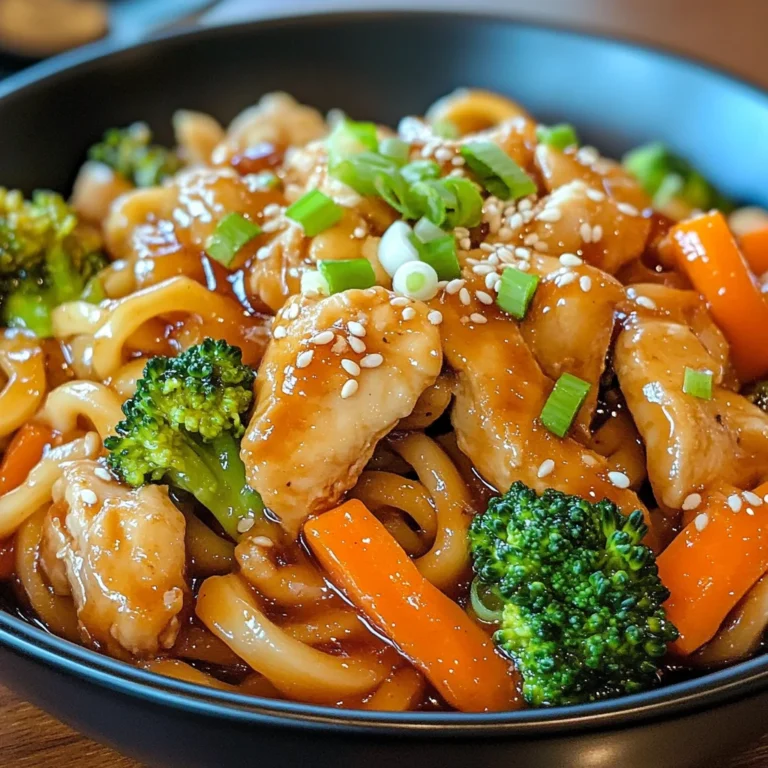 Hähnchen Teriyaki Udon Nudeln
