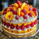 Himbeer-Pfirsich-Torte