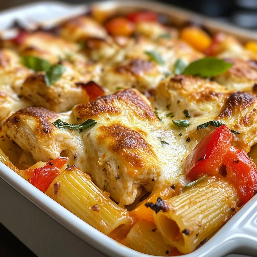 Hu00e4hnchen Mozzarella Pasta u00fcberbacken: Das einfache Rezept fu00fcr Genieu00dfer