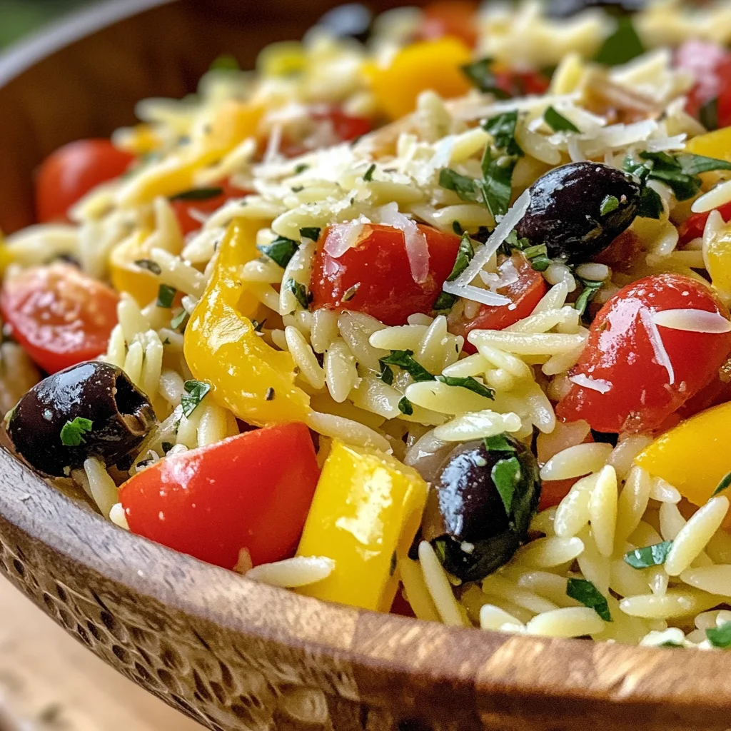Italienischer Orzo Nudelsalat