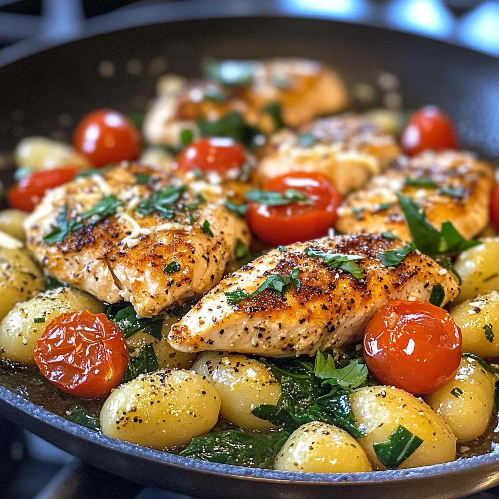 Knoblauch-Hähnchen-Gnocchi