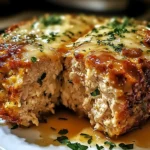 Knoblauch Parmesan Hähnchen Hackbraten für die Familie