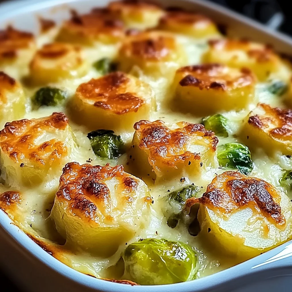 Köstlicher Rosenkohlauflauf – mit Kartoffeln & Käse zum Verlieben