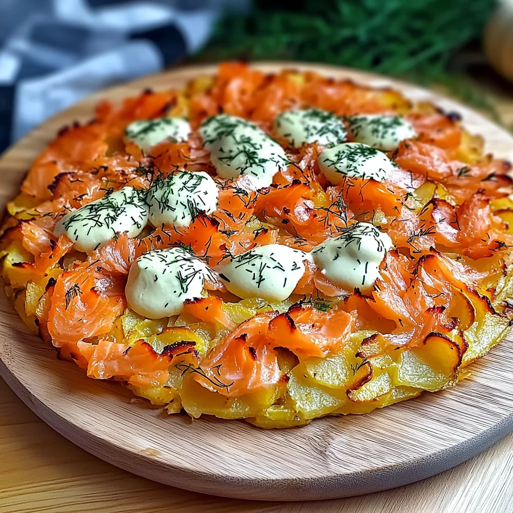 Leckere 13 Min. geniale Kartoffelpizza mit Lachs genießen