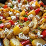 Ofenkartoffeln mit Feta und Paprika – bunte Gemüse-Variante