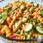 Proteinreichem Thai-Pasta-Salat mit Kichererbsennudeln