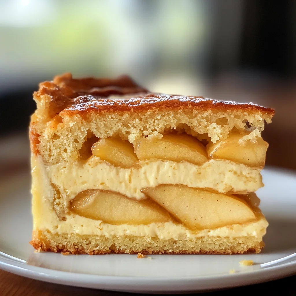 Saftiger Apfelkuchen mit Pudding