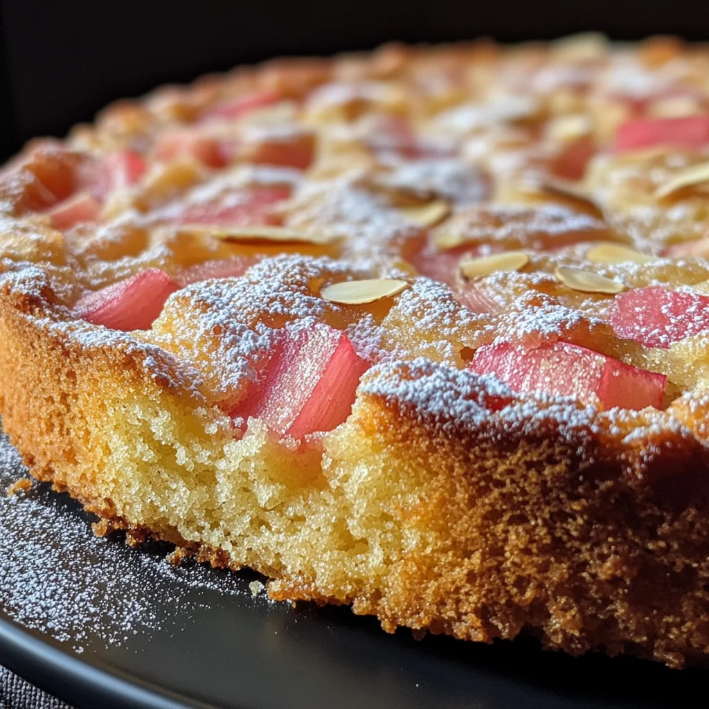 Saftiger Rhabarber Vanille Kuchen – Einfaches Rezept zum Nachbacken