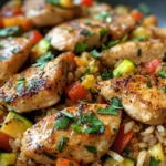 Schnelle Reispfanne mit Hühnchen