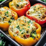 Toskanische Ricotta gefüllte Paprika einfach zubereiten