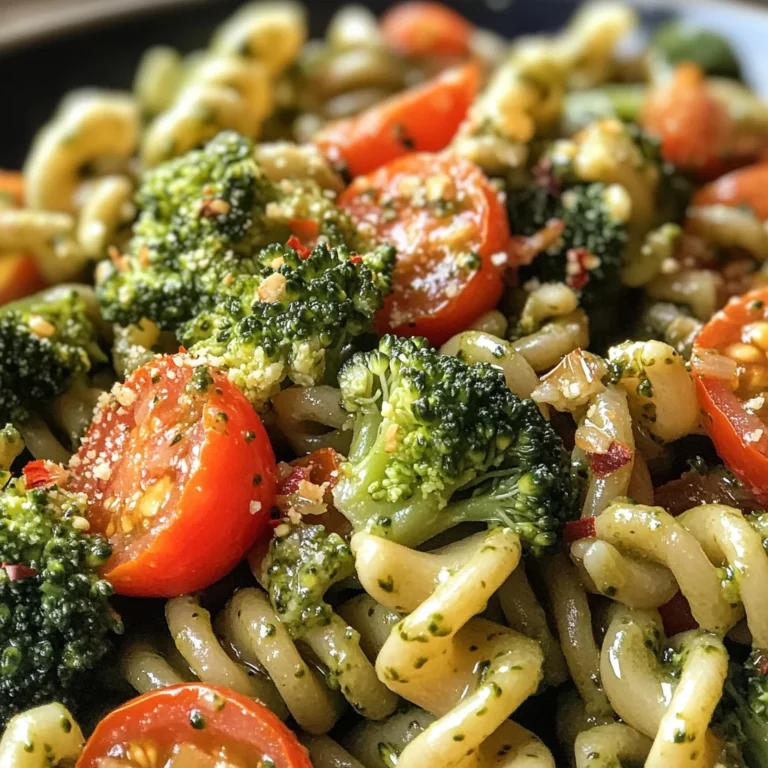 Vegane Brokkoli Tomaten Basilikum Pasta