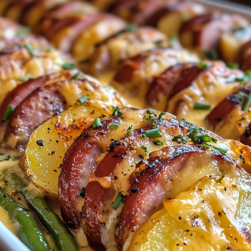 Wurst Bohne Kartoffel Auflauf