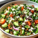 Zitronige Libanesische Linsensalat für Genießer