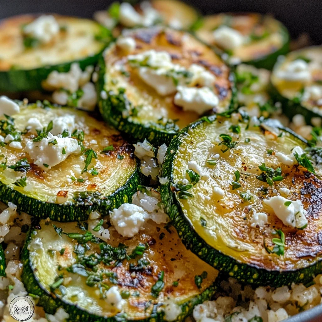 Zucchini Reis Pfanne mit Feta