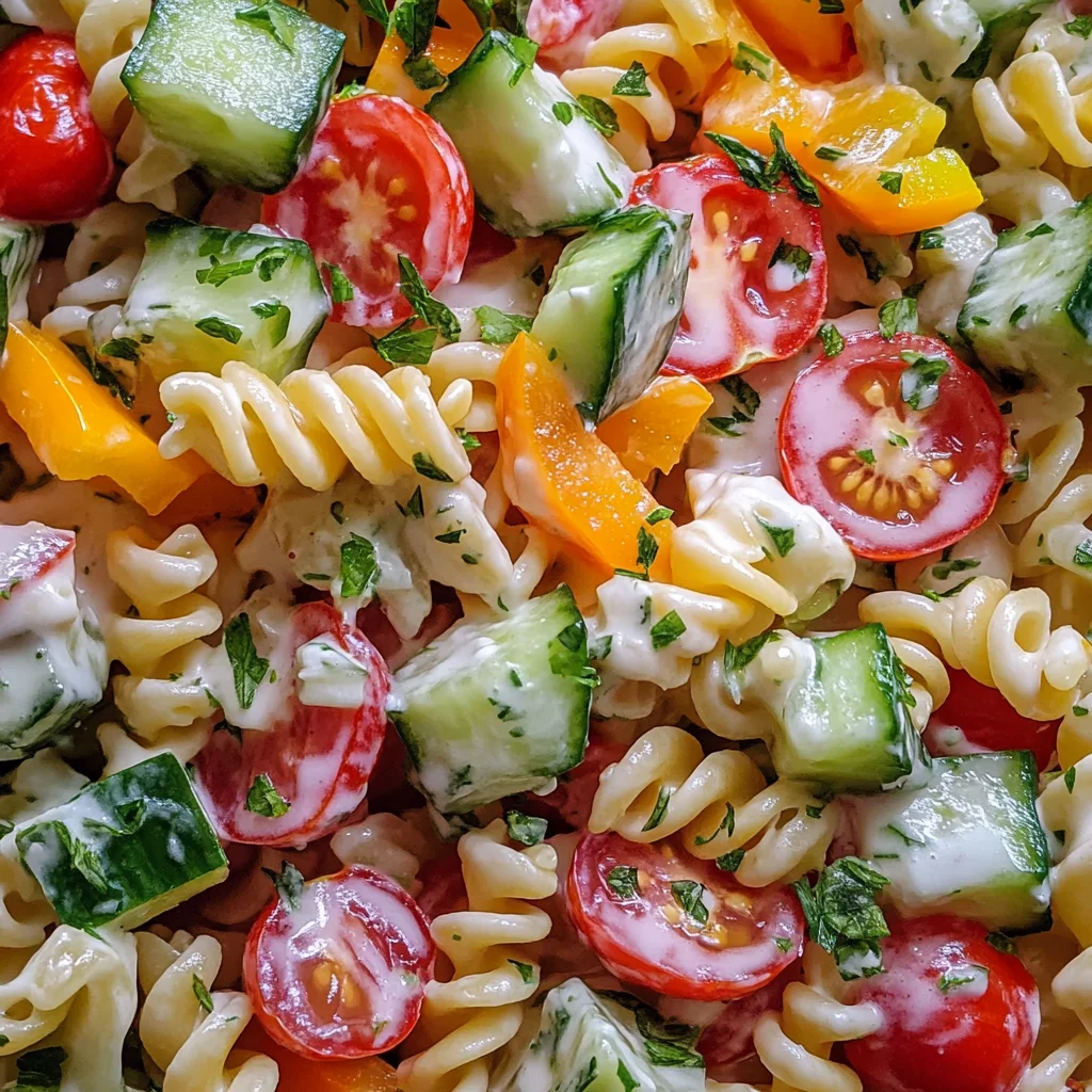 🥗 Leichter Nudelsalat mit Joghurt-Dressing